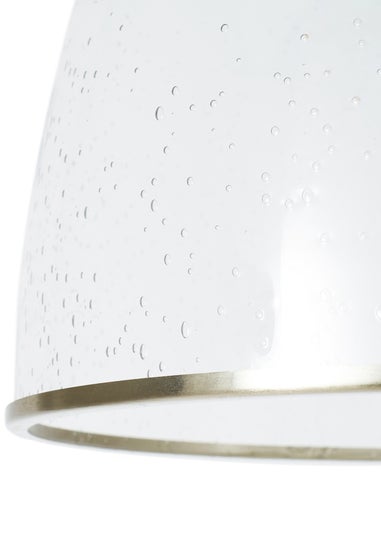 INLIGHT WRENLEE Bubble glass 1 Light Pendant Satin Nickel (45-135cm x 25cm)