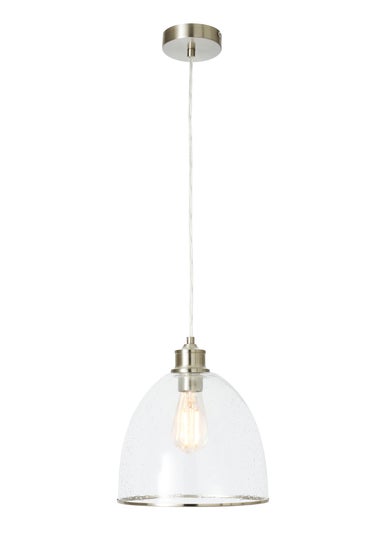 INLIGHT WRENLEE Bubble glass 1 Light Pendant Satin Nickel (45-135cm x 25cm)
