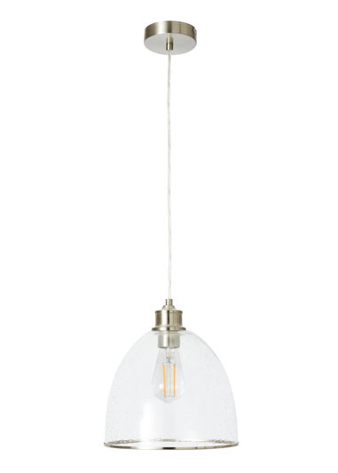 INLIGHT WRENLEE Bubble glass 1 Light Pendant Satin Nickel (45-135cm x 25cm)