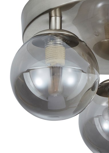 INLIGHT ODIE 3 Light Flush Nickel (13cm x 26cm)