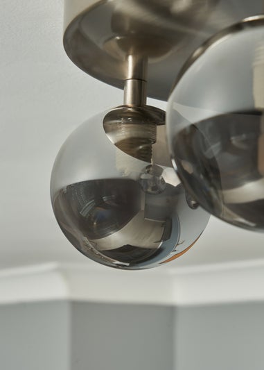 INLIGHT ODIE 3 Light Flush Nickel (13cm x 26cm)