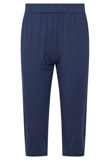 M&Co Navy Blue Cropped Harem Trousers
