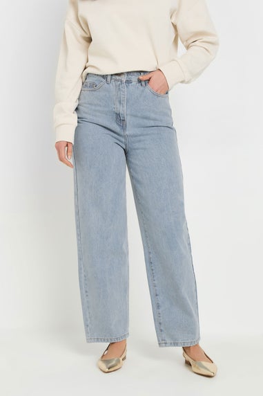 Long Tall Sally Light Blue Wash Barrel Leg Jeans