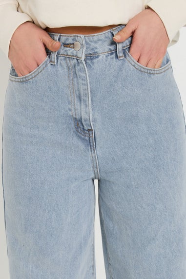 Long Tall Sally Light Blue Wash Barrel Leg Jeans
