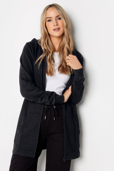 Long Tall Sally Black Cotton Longline Hoodie