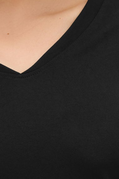 Long Tall Sally Premium Black Long Sleeve V-Neck Top