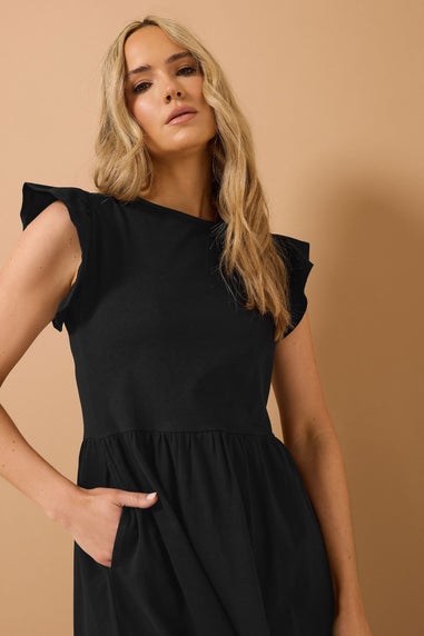Long Tall Sally Black Frill Sleeve Maxi Dress