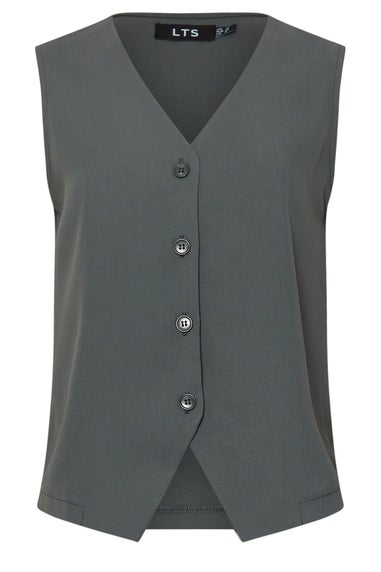 Long Tall Sally Grey Sleeveless Waistcoat Top
