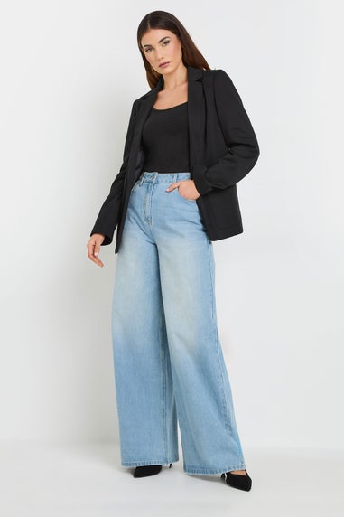 Long Tall Sally Black Tailored Button Blazer