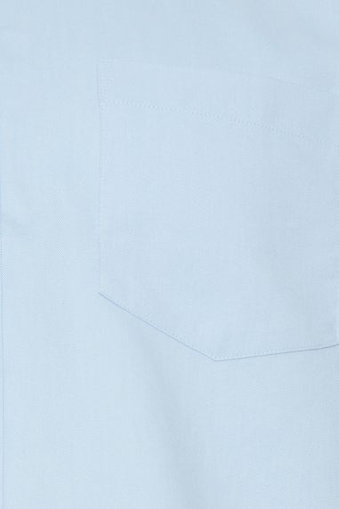 Badrhino Premium Light Blue Short Sleeve Oxford Cotton Shirt