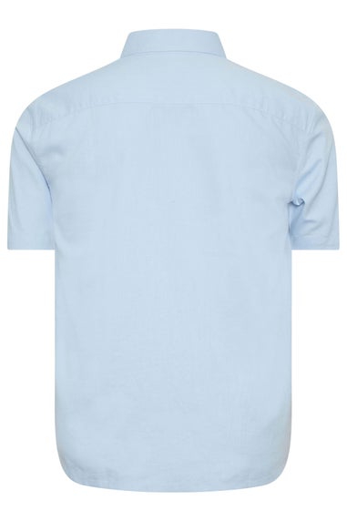 Badrhino Premium Light Blue Short Sleeve Oxford Cotton Shirt