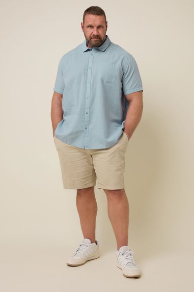 Badrhino Dusky Blue Linen Shirt