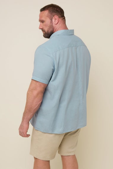 Badrhino Dusky Blue Linen Shirt