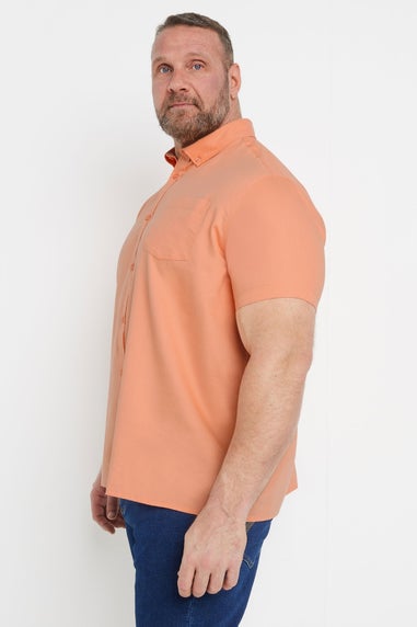 BadRhino Coral Orange Short Sleeve Oxford Shirt