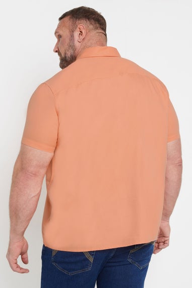BadRhino Coral Orange Short Sleeve Oxford Shirt