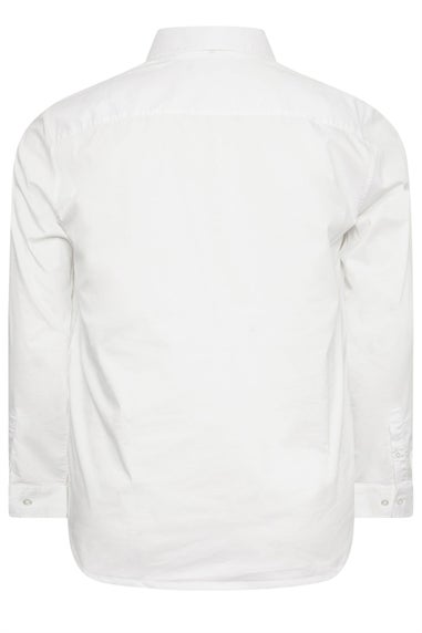 Badrhino White Stretch Long Sleeve Shirt
