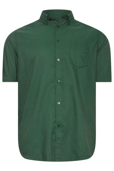 Badrhino Dark Green Short Sleeve Oxford Shirt