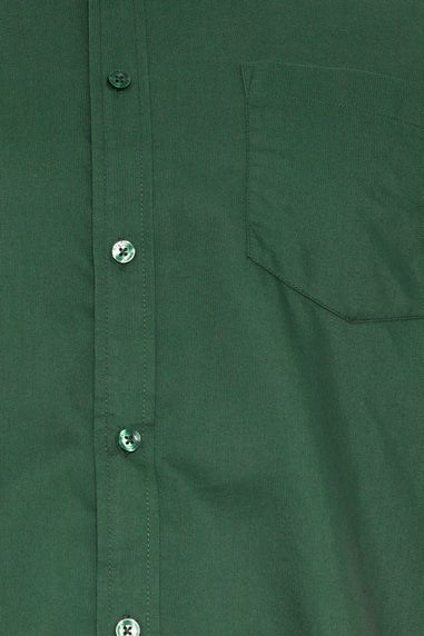 Badrhino Dark Green Short Sleeve Oxford Shirt