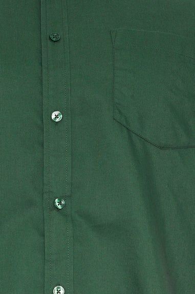 BadRhino Big & Tall Dark Green Short Sleeve Oxford Shirt