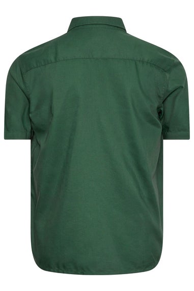 Badrhino Dark Green Short Sleeve Oxford Shirt