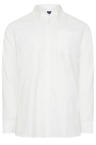 BadRhino Premium White Long Sleeve Oxford Cotton Shirt