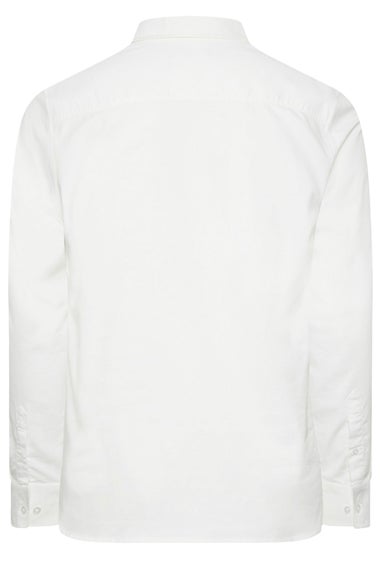 BadRhino Premium White Long Sleeve Oxford Cotton Shirt
