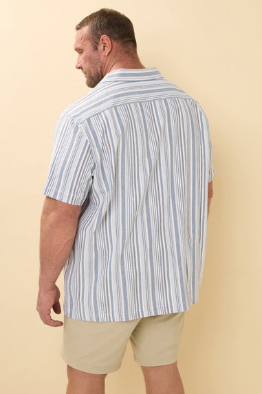 Badrhino White & Blue Stripe Shirt