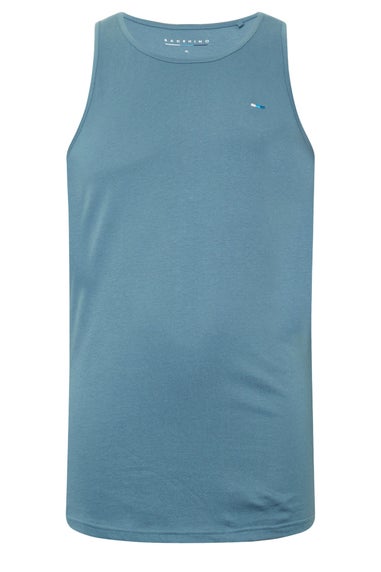 BadRhino 3 Pack Blue Plain Vest Tops