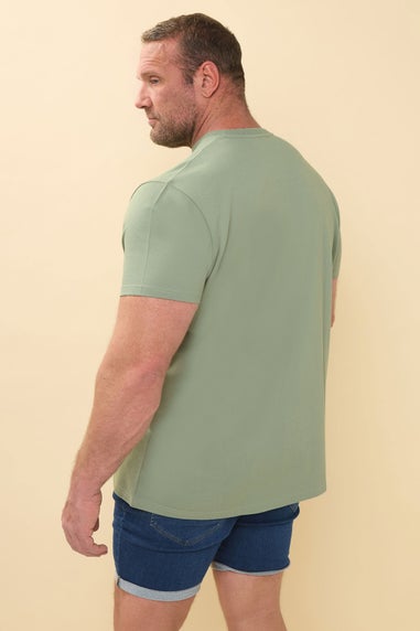 BadRhino Big & Tall Sage Green Textured T-Shirt