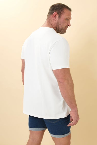 BadRhino White Textured T-Shirt