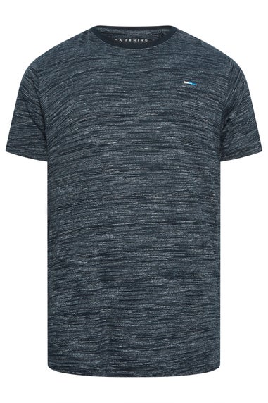 Badrhino Navy Blue Injected Slub T-Shirt