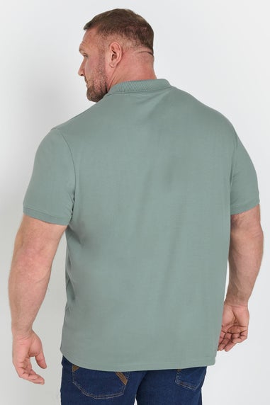 BadRhino Big & Tall 5 PACK Green & Blue Jersey Polo Shirts