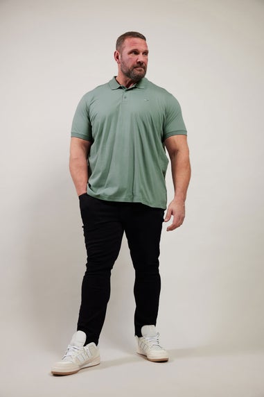 BadRhino Big & Tall 5 PACK Green & Blue Jersey Polo Shirts