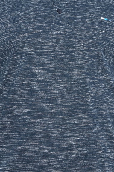 BadRhino Big & Tall Navy Blue Slub Polo Shirt