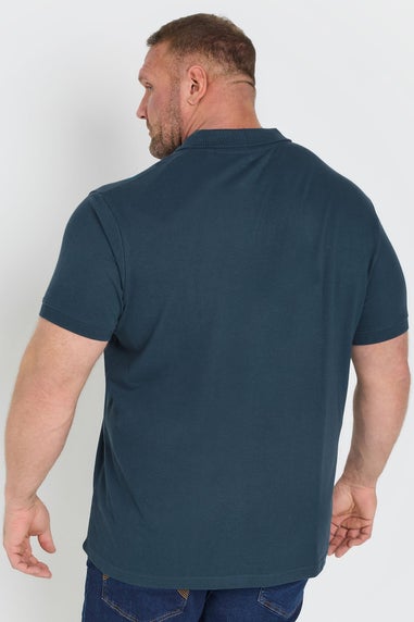 BadRhino Big & Tall 5 PACK Navy Blue & Light Blue Polo Shirts