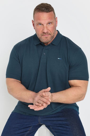 BadRhino Big & Tall 5 PACK Navy Blue & Light Blue Polo Shirts