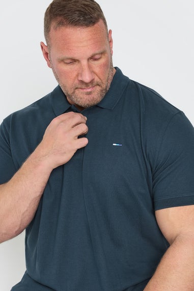 BadRhino Big & Tall 5 PACK Navy Blue & Light Blue Polo Shirts