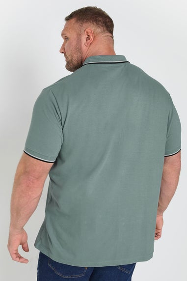 BadRhino Big & Tall Green Tipped Core Polo Shirt