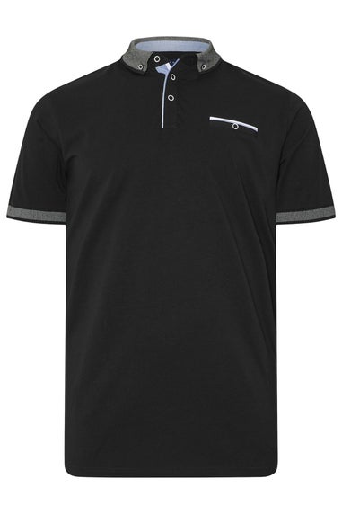 BadRhino Black Chambray Polo Shirt