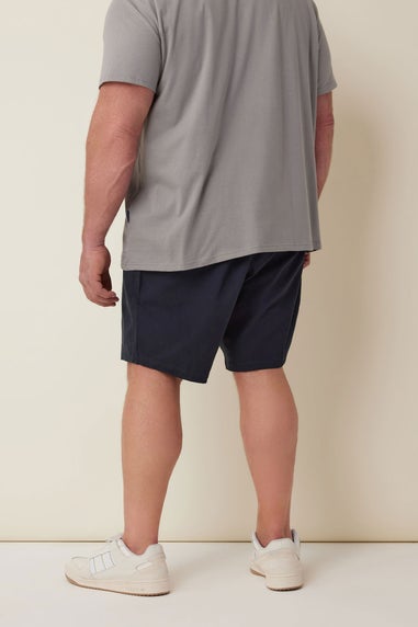 BadRhino Big & Tall Navy Blue Stretch Elasticated Waist Chino Shorts