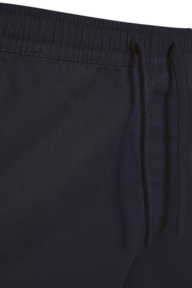 BadRhino Big & Tall Navy Blue Stretch Elasticated Waist Chino Shorts