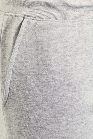 Badrhino Grey Marl Essential Jogger Shorts