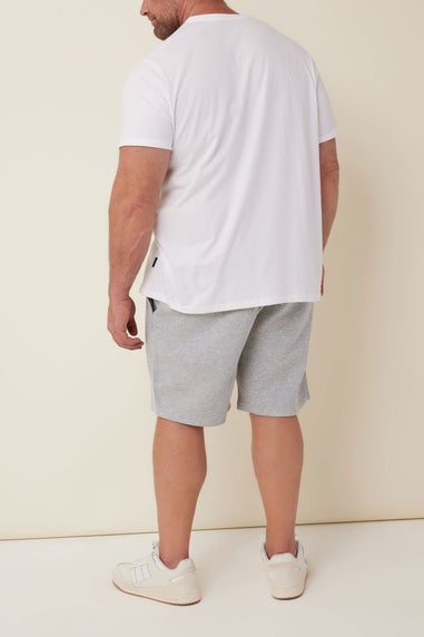 Badrhino Grey Marl Essential Jogger Shorts