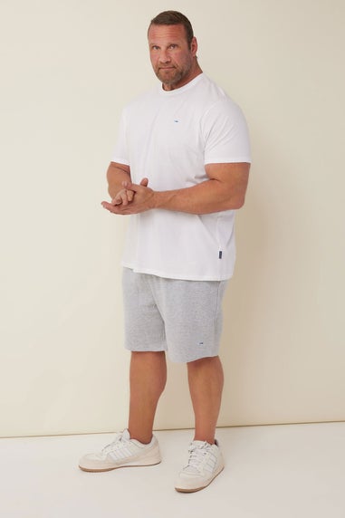 Badrhino Grey Marl Essential Jogger Shorts