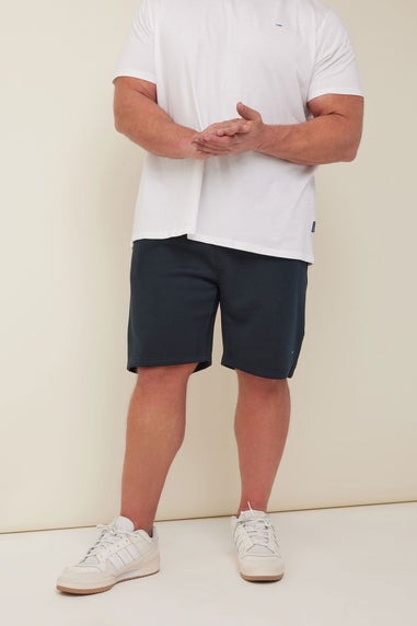 Badrhino Navy Blue Essential Jogger Shorts