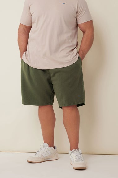 Badrhino Khaki Green Essential Jogger Shorts