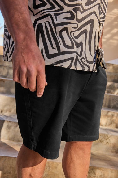 BadRhino Black Stretch Chino Shorts