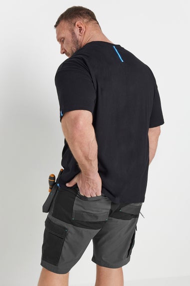 BadRhino Black Workwear Cargo Shorts