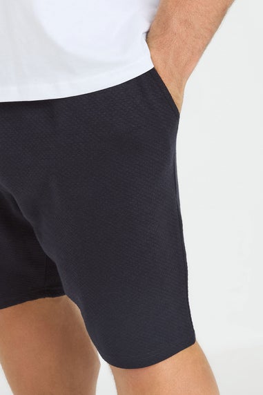 BadRhino Big & Tall Navy Blue Diamond Quilted shorts