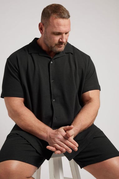 BadRhino Black Textured Jersey Shorts